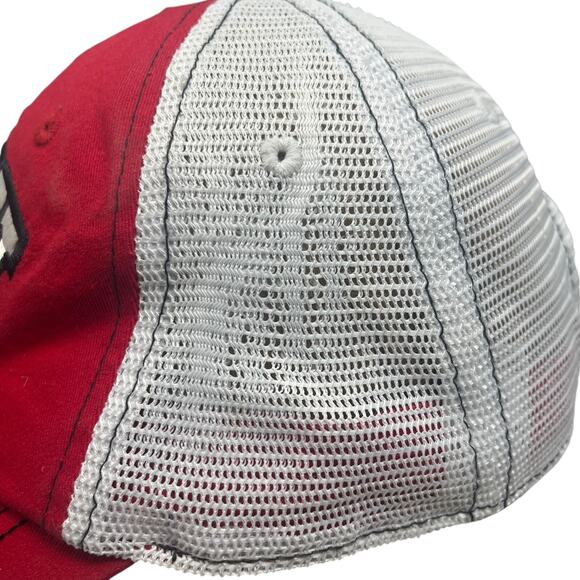 UNLV Runnin' Rebels Snapback Hat Red White Collegiate Headwear Trucker Hey Reb - Picture 3 of 13